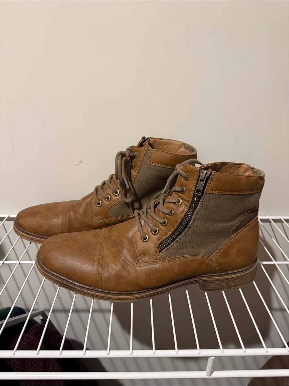 Kohl's Men's Tan/Brown Chukka Boots with Side Zip